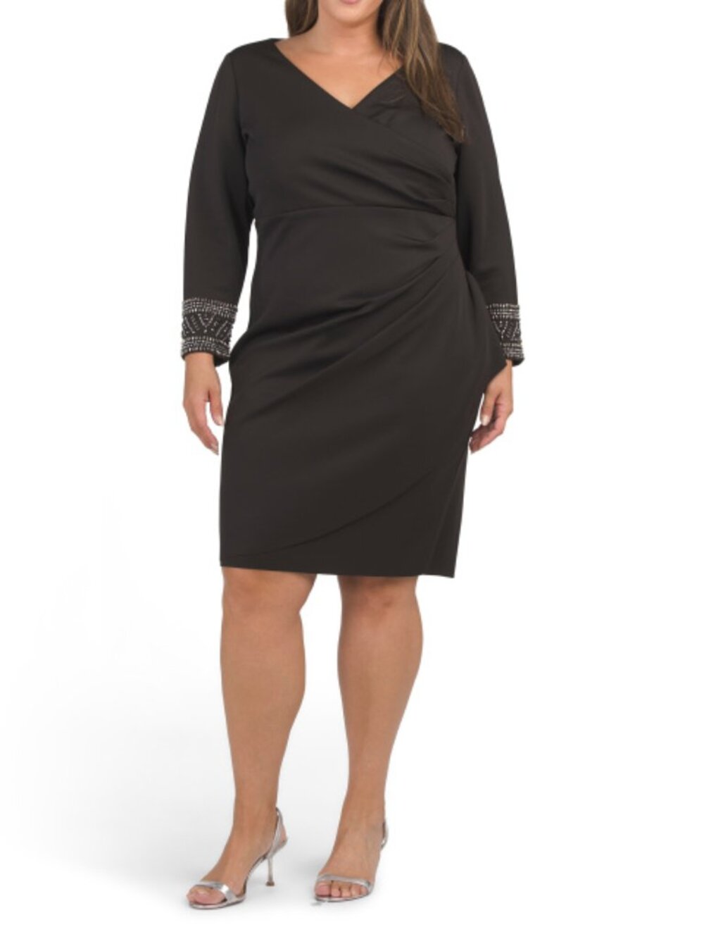 ALEX EVENINGS Plus Stretch Scuba Crepe Dress